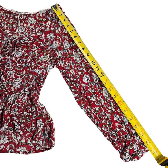 Feather Bone Wom Sz 4 Anthropologie Corset Waist Boho Piratecore Hippie Blouse - Picture 5 of 12